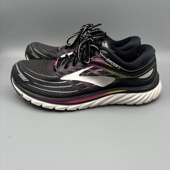 Brooks Ghost 15 Women’s Size 9 Running Walking Sneakers Shoes Black Peacock Pink - Picture 3 of 9